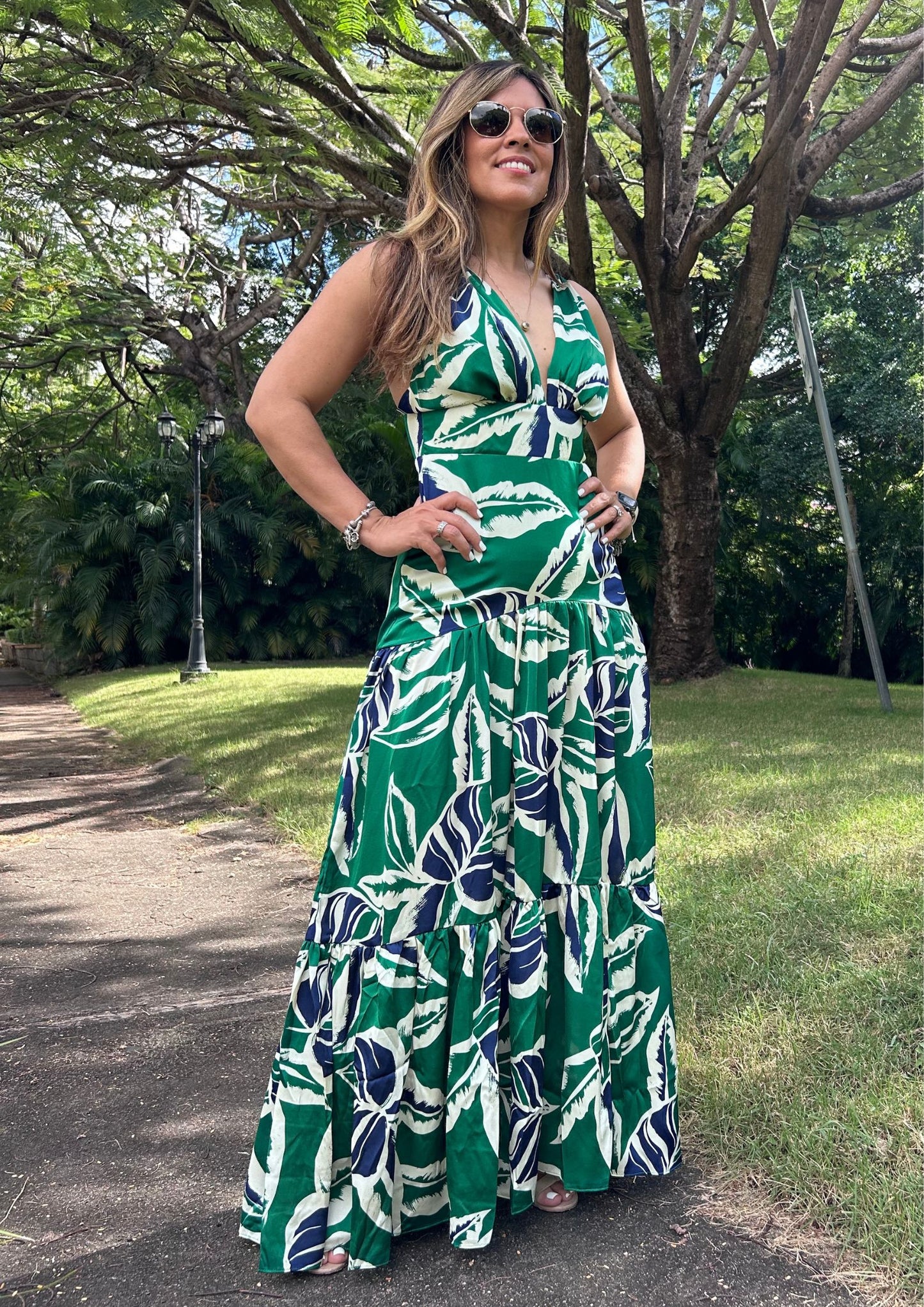 Captivating Green Maxi Dress