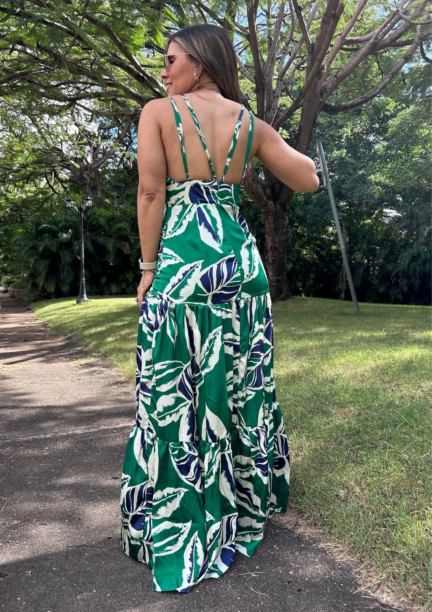 Captivating Green Maxi Dress