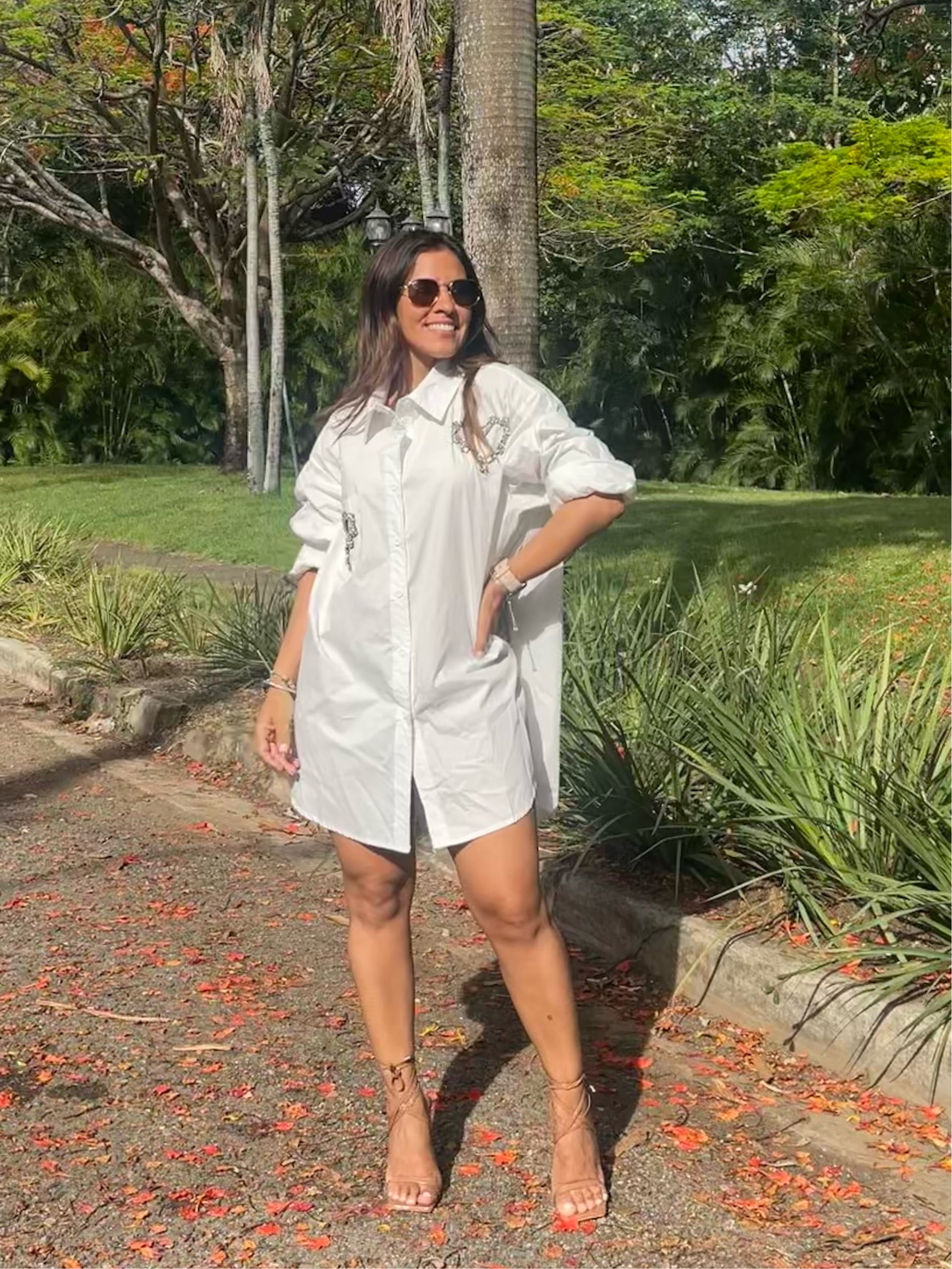 White Shirt With Hearts